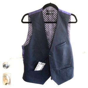 NWT- TED BAKER DEBONAIR WOOL VEST 38R NAVY